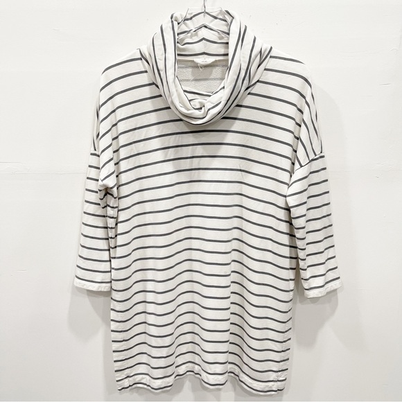 Loft Lounge Cowl Neck Stripe Soft Sweater Tunic Medium - Picture 1 of 10